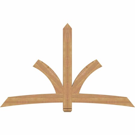 Ekena Millwork Davenport Timber Gable Bracket, Western Red Cedar, 84"W x 53"H x 3 1/2"D x 5 1/2"F, 15/12 Pitch GBW084X53X0406DAV00SWR